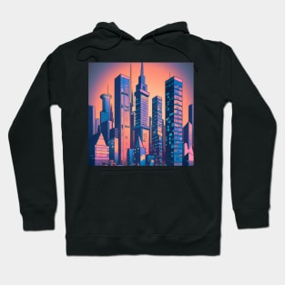 Retro futuristic City Hoodie